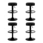 Artiss 4x Bar Stools Leather Padded Gas Lift Black