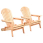 Gardeon Adirondack Outdoor Chairs Wooden Beach Chair Patio Furniture Garden Natural Set of 2