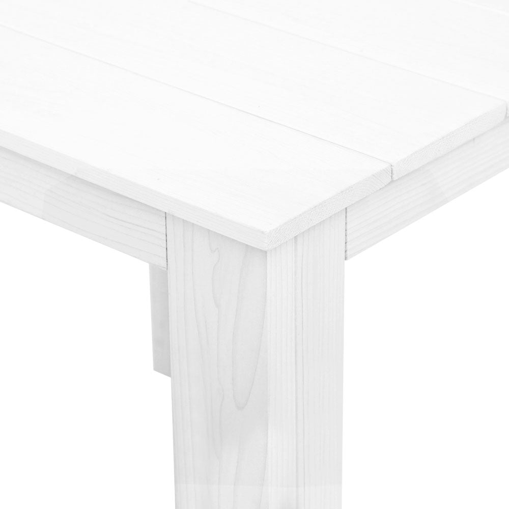 Gardeon Coffee Side Table Wooden Desk Outdoor Furniture Camping Garden White