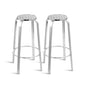 Gardeon 2-Piece Outdoor Bar Stools Patio Indoor Bistro Aluminum Chairs