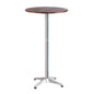 Gardeon Outdoor Bar Table Wooden Cafe Table Aluminium Pole Round