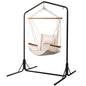 Gardeon Outdoor Hammock Chair with Stand Swing Hanging Hammock Garden Cream