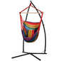 Gardeon Hammock Chair Outdoor Camping Hanging with Steel Stand Rainbow