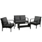 Gardeon Outdoor Sofa Set Lounge Setting Wicker Table and Chairs Garden Patio Furniture