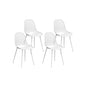 Gardeon 4PC Outdoor Dining Chairs PP Lounge Chair Patio Garden Furniture White