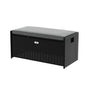 Gardeon Outdoor Storage Bench Box Wicker Garden Sheds Tools Cushion Patio Furniture Black