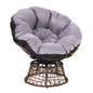 Gardeon Outdoor Chairs Outdoor Furniture Papasan Chair Wicker Patio Garden Brown