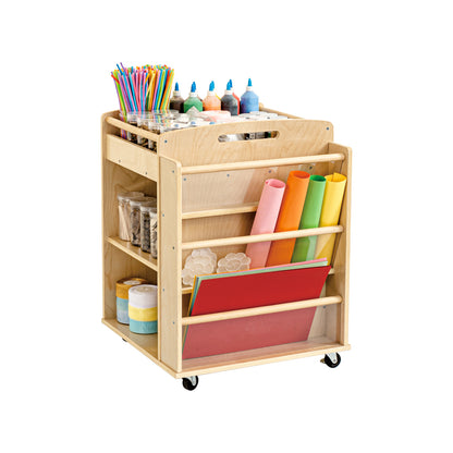 Jooyes Wooden Art Craft Material Storage Trolley