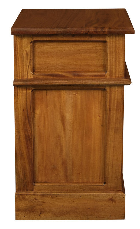 Tasmania 1 Solid Door 1 Drawer Bedside (Light Pecan)