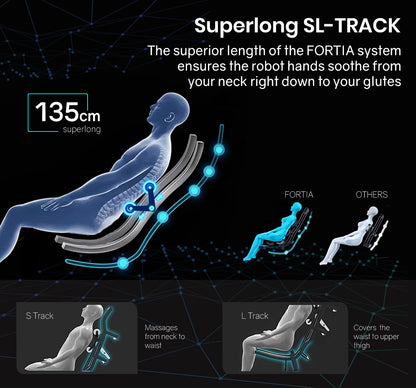FORTIA Electric Massage Chair Zero Gravity Heating Kneading Recliner Full Body Shiatsu Massager