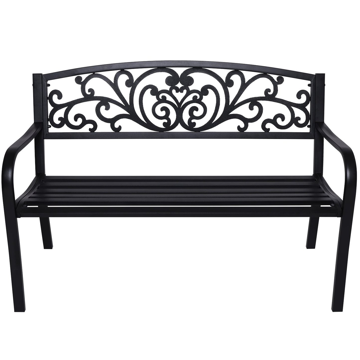 Wallaroo Steel Outdoor Garden Bench - Floral