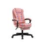 8 Point Massage Chair Executive Office Computer Seat Footrest Recliner Pu Leather Pink