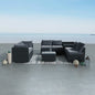 8PCS Outdoor Furniture Modular Lounge Sofa Lizard-Black