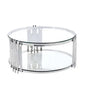 Chelsea Silver Coffee Table - Clear Glass