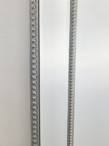 Silver Beaded Framed Mirror - X Large 190cm x 100cm