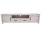 Foxglove ETU Entertainment TV Unit 216cm 2 Drawer 2 Door Mt Ash Wood - White