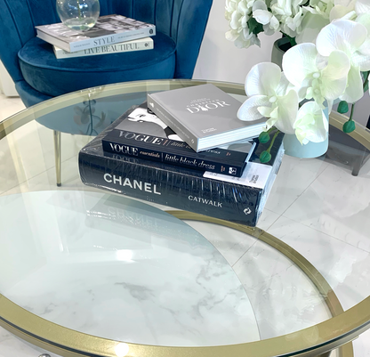 Interior Ave - Elle Luxe - Marble & Gold Nested Coffee Table