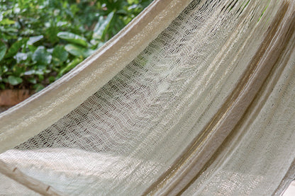 Mayan Legacy King Size Super Nylon Mexican Hammock in Cream Colour